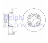 DELPHI BG3982C Disco de freno