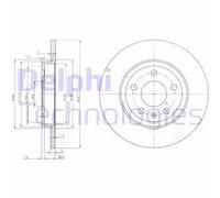 2x Disco de freno macizo BG3996 DELPHI para AUDI SEAT