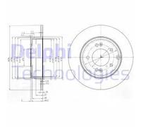 DELPHI BG4012 Disco de freno