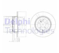 2x Disco de freno macizo BG4066 DELPHI para LAND ROVER RANGE ROVER III