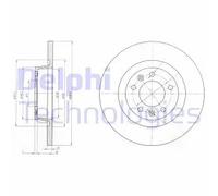 DELPHI Discos de freno para TOYOTA: Proace & CITROËN: Jumpy, Dispatch & PEUGEOT: Expert & FIAT: Scudo (Ref: BG4085)