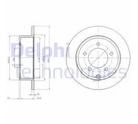 Discos de freno DELPHI BG4179 trasero, macizo, 2 Pieza