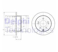 DELPHI BG4327 Disco de freno