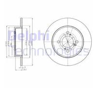 DELPHI BG4345 Disco de freno