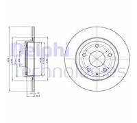 2x Disco de freno macizo BG4534C DELPHI para MAZDA 6 Sedán 6 Station Wagon