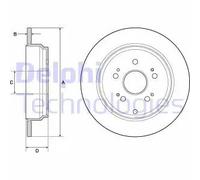 2x Disco de freno macizo BG4694C DELPHI para HONDA CR-V III CR-V IV