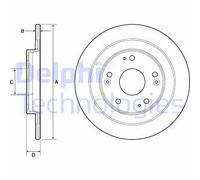 2x Disco de freno macizo BG4773C DELPHI para HONDA CIVIC IX CIVIC IX Tourer