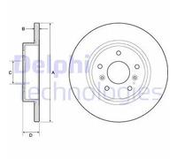 DELPHI BG4807C Disco de freno