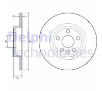 DELPHI BG4930C Disco de freno