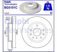 DELPHI BG5101C Disco de freno