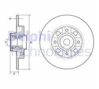 Disco de freno DELPHI BG9116RS trasero, macizo, 1 Pieza