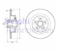 DELPHI BG9136RS Disco de freno