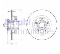 DELPHI BG9190RSC Disco de freno