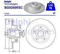 1X Disco de freno DELPHI BG9268RSC RENAULT MEGANE IV Sedán (LVA/M/N) 1.2 2016-