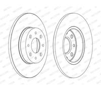 FERODO Discos de freno para ALFA ROMEO: Mi.To (Ref: DDF1741C)