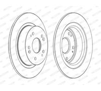 2x Disco de freno macizo DDF1776C FERODO para HONDA ACCORD VIII ACCORD IX Sedán