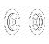 Ferodo Discos de freno DDF1781C traseros macizos 2 piezas Toyota IQ, Yaris, Aston Martin Cygnet
