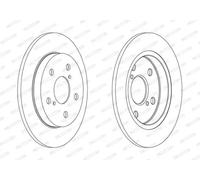 Discos de freno FERODO DDF1788C trasero, macizo, 2 Pieza