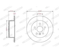 2x Disco de freno macizo DDF3191C FERODO para TOYOTA CAMRY Sedán