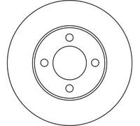 Disco de freno TRW DF1521 delantero, macizo, 1 Pieza