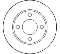 Disco de freno TRW DF1526 trasero, macizo, 1 Pieza