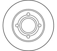 Disco de freno TRW DF1536 trasero, macizo, 1 Pieza