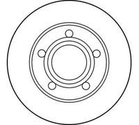 2x Disco de freno macizo DF1542 TRW para AUDI 100 C3 Sedán 200 C2 Sedán QUATTRO