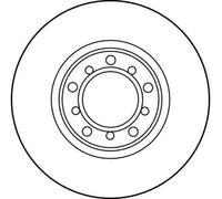 Disco de freno TRW DF1573 delantero, macizo, 1 Pieza