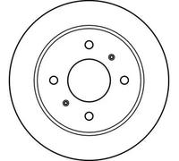 2x Disco de freno macizo DF2592 TRW para NISSAN PRIMERA PRIMERA Hatchback