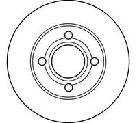 2x Disco de freno macizo DF2598 TRW para AUDI 80 B4 Sedán 80 B4 Avant
