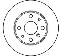 2x Disco de freno macizo DF2635 TRW para DAIHATSU GEELY