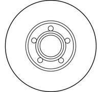 2x Disco de freno macizo DF2650 TRW para AUDI 100 C3 Sedán 100 C4 Sedán A6 C4