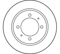 2x Disco de freno macizo DF2784 TRW para MITSUBISHI VOLVO PROTON