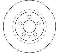 2x Disco de freno macizo DF3946 TRW para AUDI A1 A1 Sportback