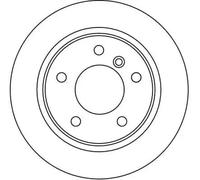 Disco de freno TRW DF4213 trasero, macizo, 1 Pieza