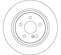 2x Disco de freno macizo DF4263 TRW para MERCEDES-BENZ CLS CLASE E