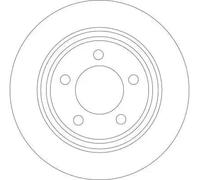 2x Disco de freno macizo DF4420 TRW para MAZDA 5 3 3 Sedán