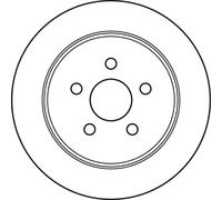 2x Disco de freno macizo DF4533 TRW para CHRYSLER DODGE PLYMOUTH
