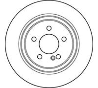 2x Disco de freno macizo DF4915 TRW para MERCEDES-BENZ CLASE S SL