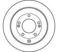 2x Disco de freno macizo DF4937 TRW para HYUNDAI KIA