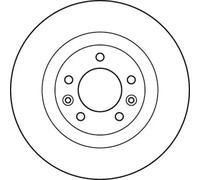 Disco de freno TRW DF6047 hinten, macizo, 1 Pieza
