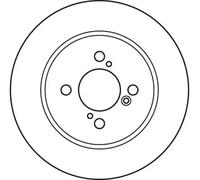 Disco de freno TRW DF6122 hinten, macizo, 1 Pieza