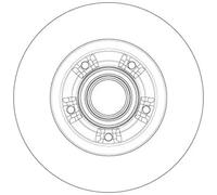 2x Disco de freno macizo DF6203BS TRW para RENAULT GRAND SCÉNIC III FLUENCE