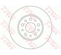 2x Disco de freno macizo DF6228 TRW para FIAT 500L