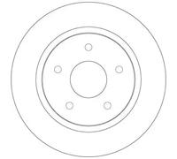 2x Disco de freno macizo DF6325 TRW para DODGE FIAT CHRYSLER