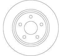 2x Disco de freno macizo DF6556 TRW para FORD FOCUS IV FOCUS IV Turnier