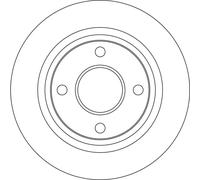 2x Disco de freno macizo DF6759 TRW para FORD FIESTA VII FIESTA VII Van