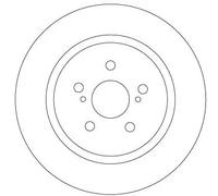 2x Disco de freno macizo DF6920 TRW para TOYOTA LEXUS
