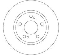 2x Disco de freno macizo DF7028 TRW para NISSAN INFINITI
