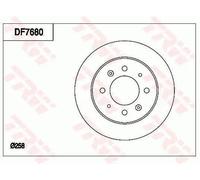 2x Disco de freno macizo DF7680 TRW para KIA CERATO I Sedán CERATO I Hatchback